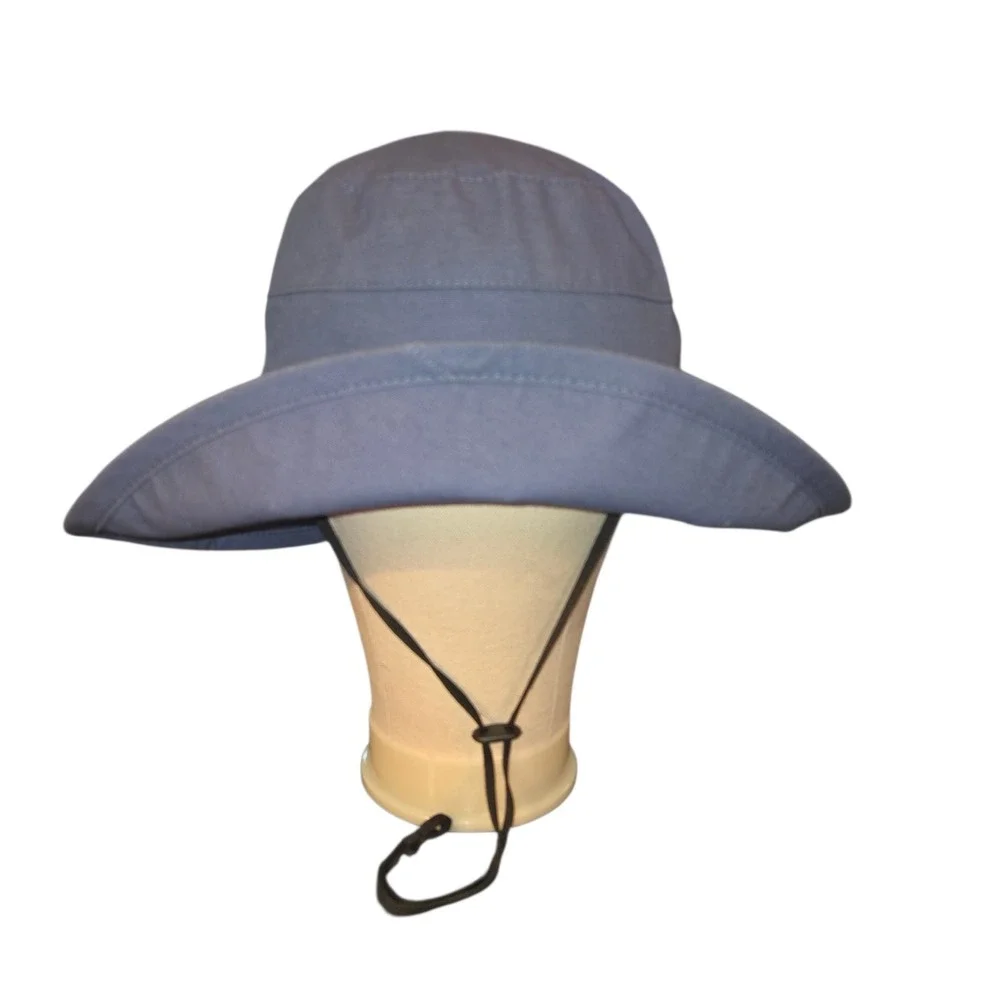 Wallaroo Hat Company Casual Traveler Hat Womens OS Blue Cotton Canvas Wide Brim